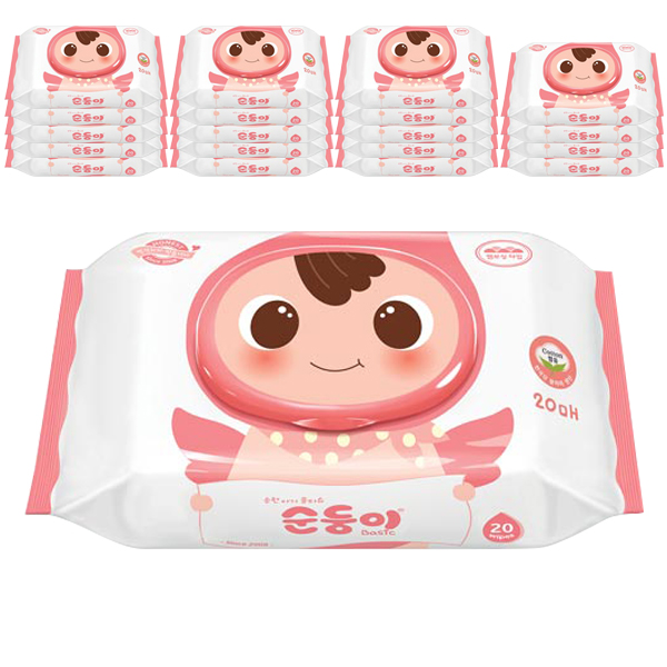 많이 찾는 순둥이 베이직 무향 엠보싱 휴대용 유아물티슈 캡형, 20팩 추천해요 많이 찾는 순둥이 베이직 무향 엠보싱 휴대용 유아물티슈 캡형, 20팩 추천해요