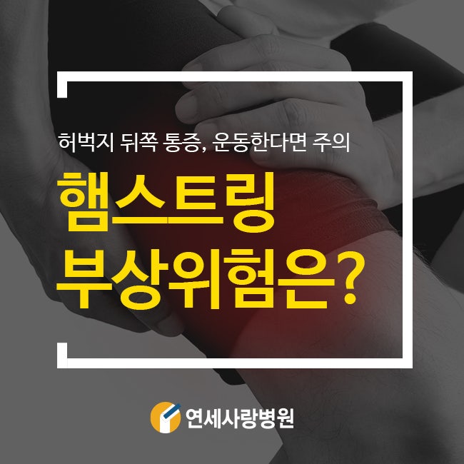 허벅지 뒤쪽 햄스트링의 고통스러운 파열에 주의 3