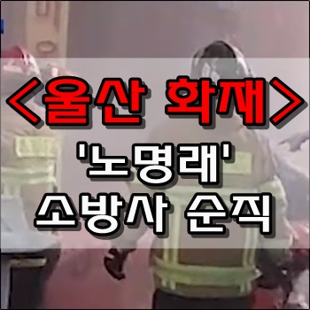울산 화재로 치료받던 노명래 소방사 순직하셨습니다. 울산 화재로 치료받던 노명래 소방사 순직하셨습니다.