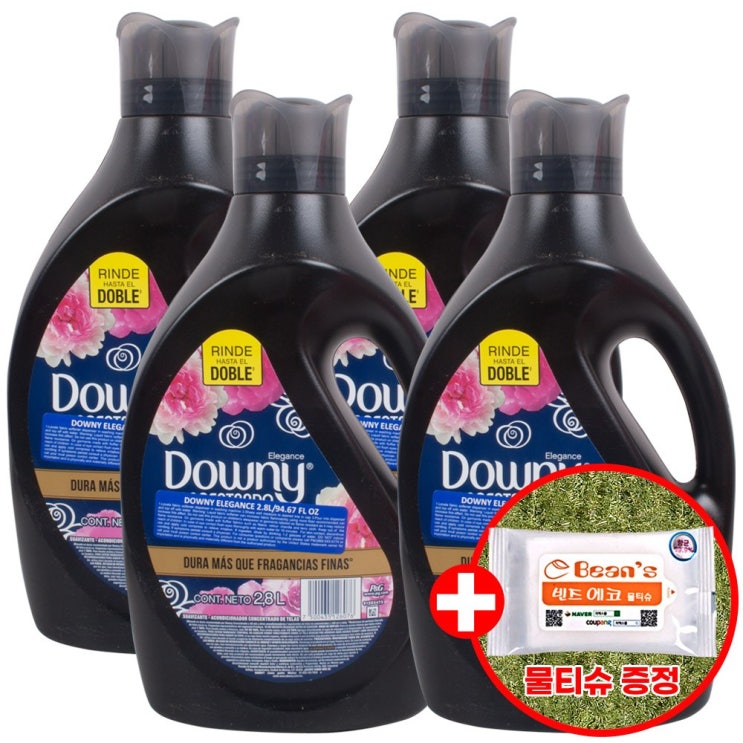 구매평 좋은 다우니 퍼퓸 섬유유연제 엘레강스 2.8L x4개 + 빈즈물티슈10매 좋아요 구매평 좋은 다우니 퍼퓸 섬유유연제 엘레강스 2.8L x4개 + 빈즈물티슈10매 좋아요
