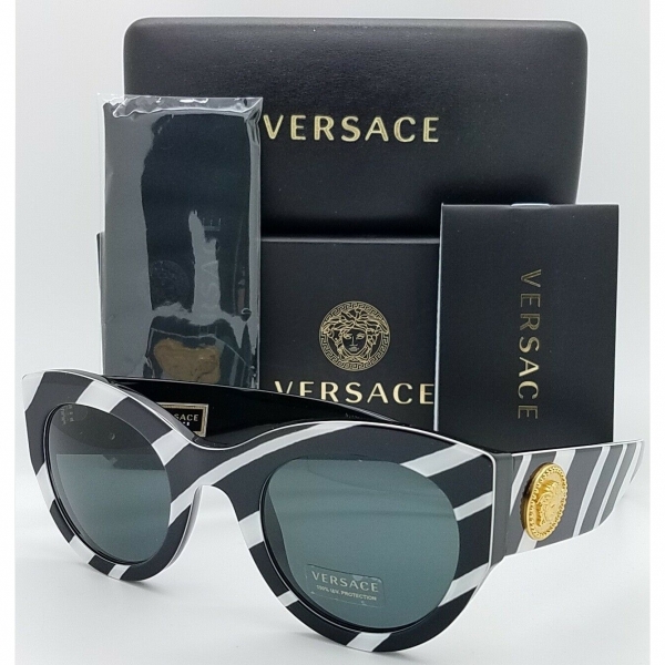 당신만 모르는 367122 / NEW Versace sunglasses VE4353 531387 51mm White/Black Grey Green AUTHENTIC 4353 ···