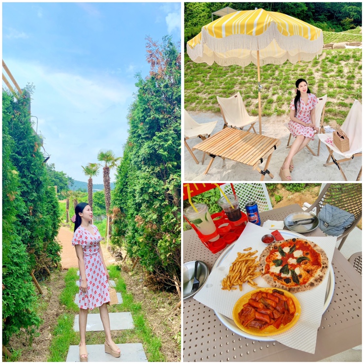  울산 지지파이브 브런치카페, 피자 떡볶이 사먹었쥬ㅋ휴양지 & 제주느낌