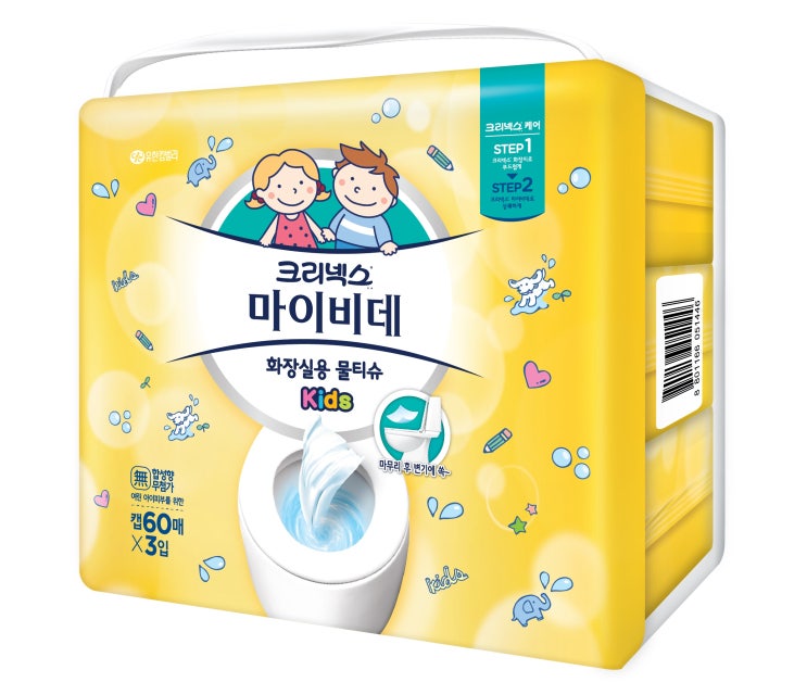 인지도 있는 크리넥스 마이비데 키즈 화장실용 물티슈 캡형, 60매, 3개 좋아요 인지도 있는 크리넥스 마이비데 키즈 화장실용 물티슈 캡형, 60매, 3개 좋아요