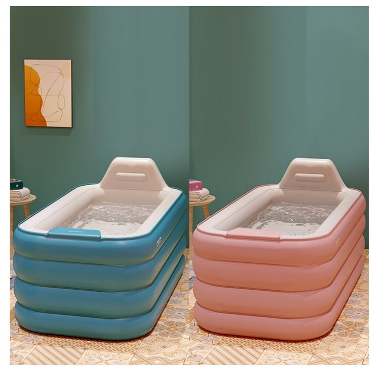 최근 많이 팔린 튜브형 스파 핑크 그린 1.6M 이동식 성인 화장실 욕조 이동형 집에서 목욕탕 접이식 홈스파 좋아요