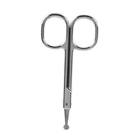 잘나가는 해외1463840 Generic 미니 스트레이트 Mustache Remover Nose Hair Scissor Trimmer Round Tip 관부가세포, One Colo