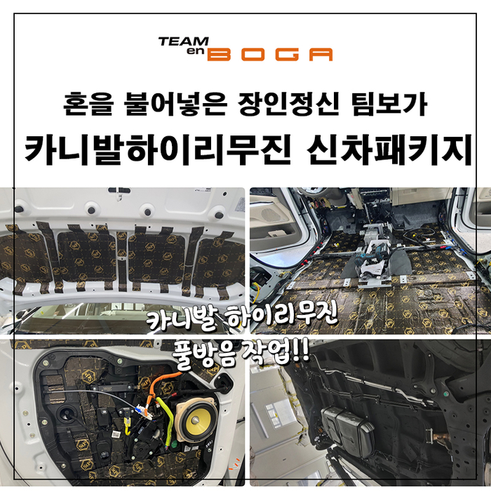  카니발 하이리무진 모든 튜닝을 한번에 팀보가에서 진행했습니다.