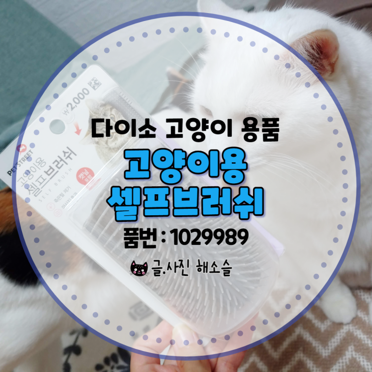  다이소 고양이 용품, 고양이용 셀프브러쉬 사봤어요^^
