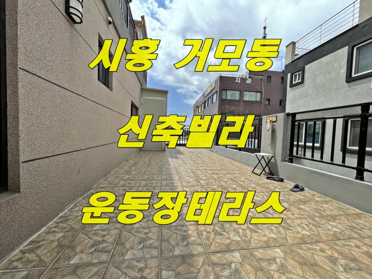  시흥 신축빌라 분양 거모동 운동장 테라스 최저가 남향집