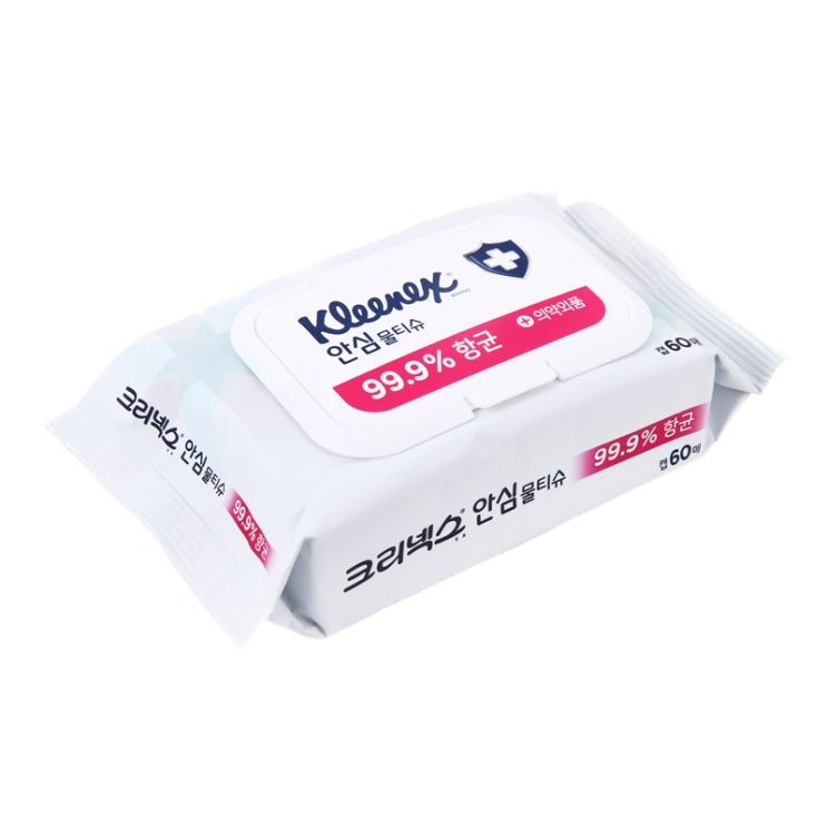 잘나가는 크리넥스 항균 99.9% 안심물티슈 캡형 60매 물티슈, 4팩 ··· 잘나가는 크리넥스 항균 99.9% 안심물티슈 캡형 60매 물티슈, 4팩 ···