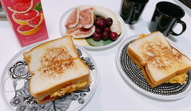 세븐일레븐 식빵으로 길거리 토스트 만들기/무화과로 감성브런치
