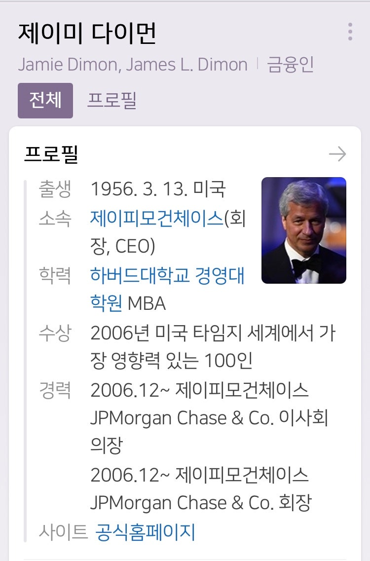 JP모건 - 제이미 다이먼 회장의 말씀 : 네이버 블로그