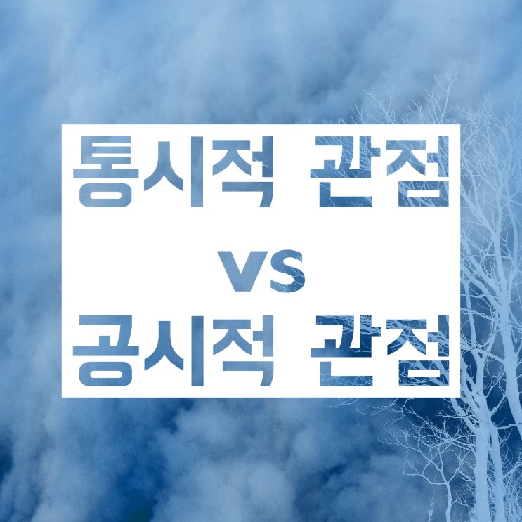 통시적 관점 vs 공시적 관점 공부해보기!