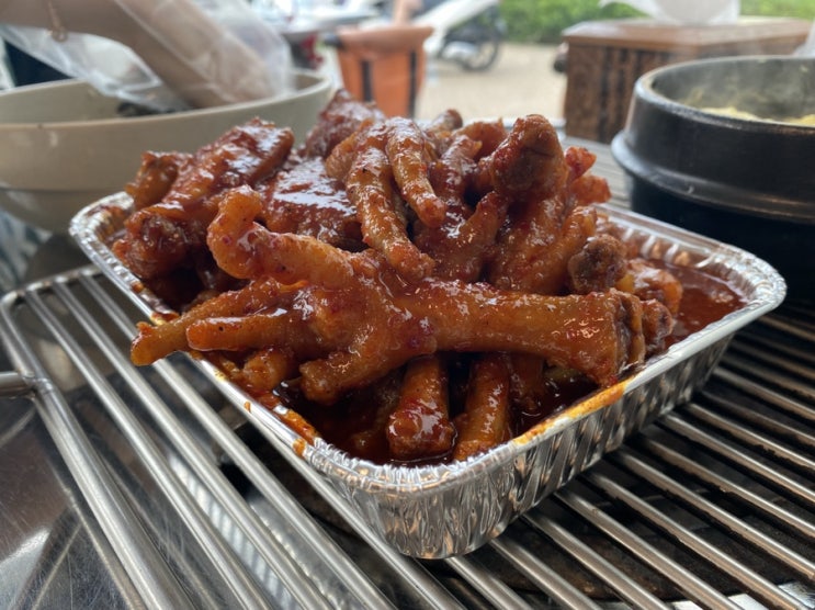  평택 용이동 맛집, 야외 테이블 있는 마님닭발