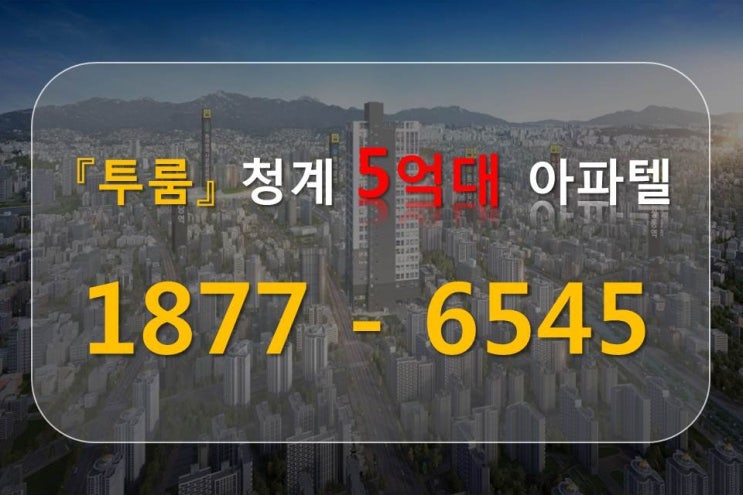  왕십리 아파트, 뉴타운 텐즈힐과 센트라스 2룸 청계 아파텔 [부동산, 분양]