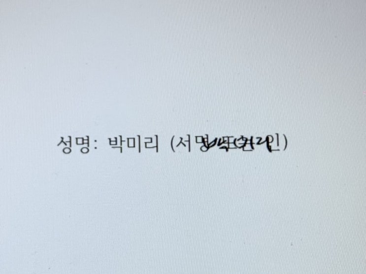  한글파일에 전자 자필 서명 싸인넣는 법 쉽고 간단