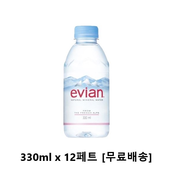 구매평 좋은 롯데칠성음료 에비앙 330ml x 12페트, 12개 좋아요