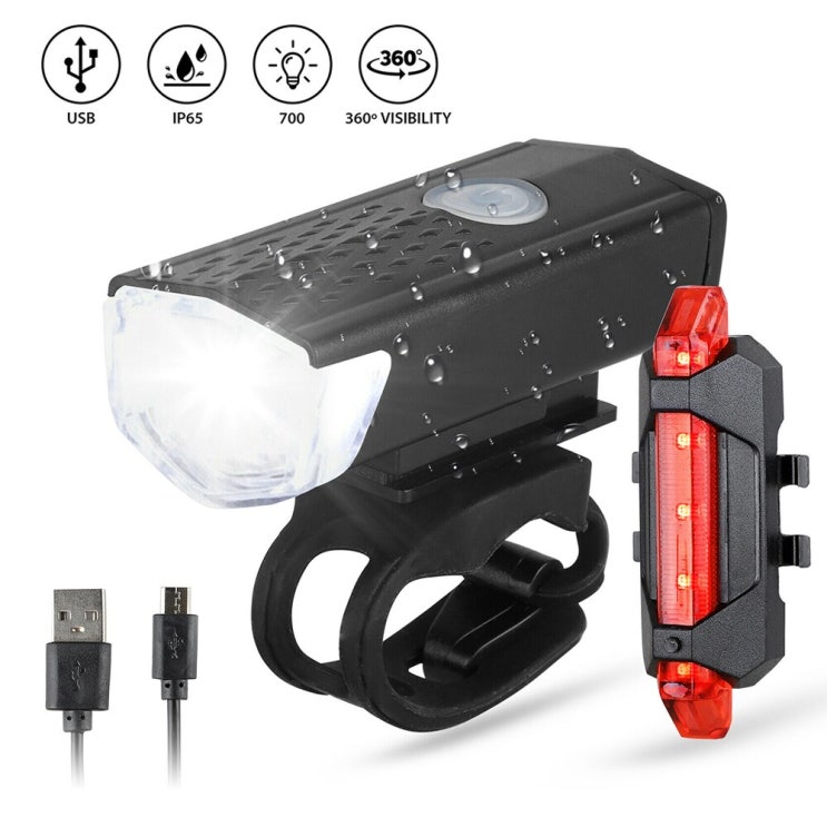 최근 인기있는 자전거 자전거 라이트 USB LED 충전식 세트 마운틴 사이클 프론트 백 헤드 라이트 램프 손전등, A 추천해요 최근 인기있는 자전거 자전거 라이트 USB LED 충전식 세트 마운틴 사이클 프론트 백 헤드 라이트 램프 손전등, A 추천해요