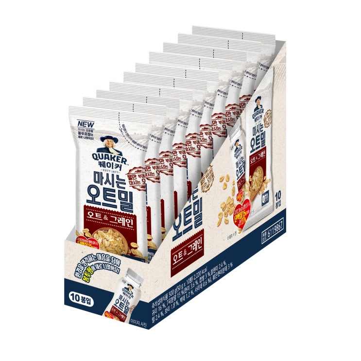 당신만 모르는 퀘이커 마시는 오트밀 오트&그레인, 50g, 10개 좋아요 당신만 모르는 퀘이커 마시는 오트밀 오트&그레인, 50g, 10개 좋아요