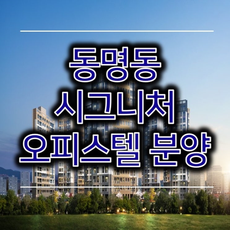  동명동 더시그니처 테라스 오피스텔 분양