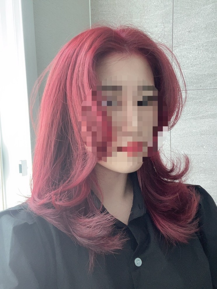 #인천부평미용실 아유헤어에서 탈색없이 빨간머리염색 완료/추천 ️
