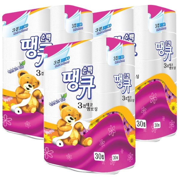 가성비 뛰어난 땡큐 순백 3겹 데코 화장지 15m 롤화장지, 3팩, 30롤 ··· 가성비 뛰어난 땡큐 순백 3겹 데코 화장지 15m 롤화장지, 3팩, 30롤 ···