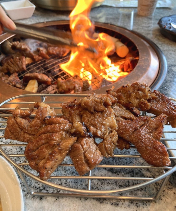 분당 정자역 한소헌 - 한우/한돈 참숯불구이&함흥냉면 맛집 런치 돼지갈비 후기 (콜키지프리)