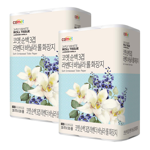 의외로 인기있는 코멧 순백 3겹 라벤더 바닐라 롤화장지 30m, 30롤, 2팩 추천합니다 의외로 인기있는 코멧 순백 3겹 라벤더 바닐라 롤화장지 30m, 30롤, 2팩 추천합니다