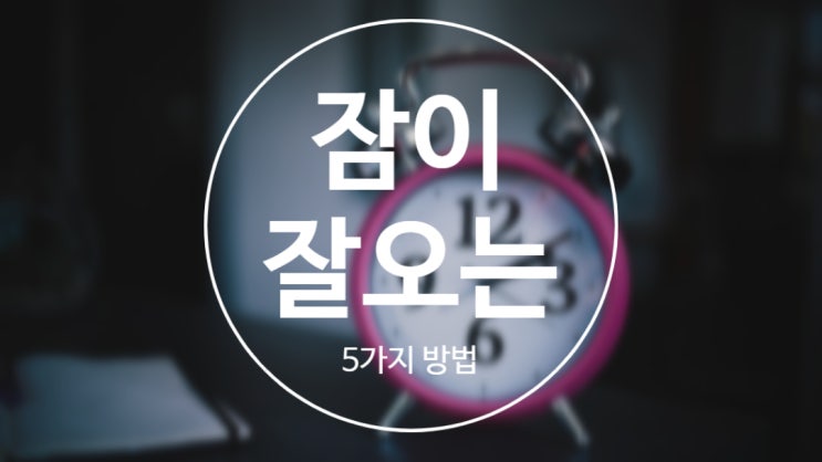  잠잘오는 방법 5가지!!