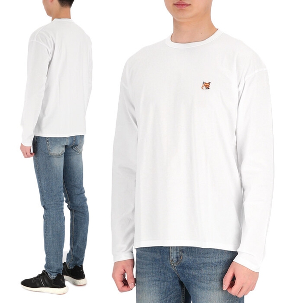 요즘 인기있는 MAISON KITSUNE 메종키츠네 FU00163KJ0010 WH 남성 폭스헤드 패치 긴팔티셔츠 FU00163.. ··· 요즘 인기있는 MAISON KITSUNE 메종키츠네 FU00163KJ0010 WH 남성 폭스헤드 패치 긴팔티셔츠 FU00163.. ···