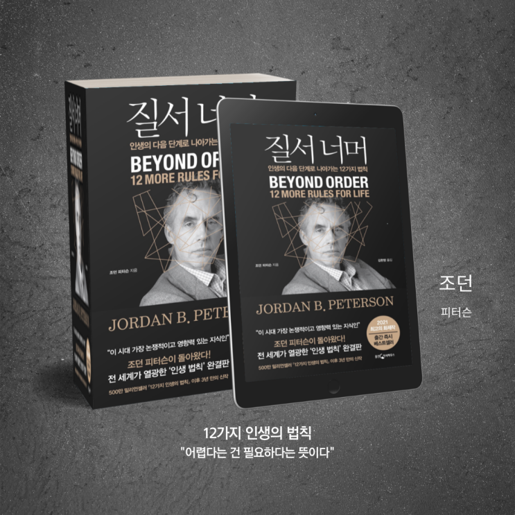  심리학책 추천! 질서 너머. '12가지 인생의 법칙' 조던 피터슨의 베스트셀러 도서