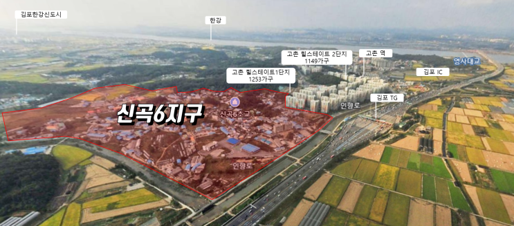  김포 고촌 3기 신도시 후보지 인근 신곡 6지구 자이 아파트 분양 시기?, 분양가?... 희소성 높은 항아리상권! 상가 선택 방법