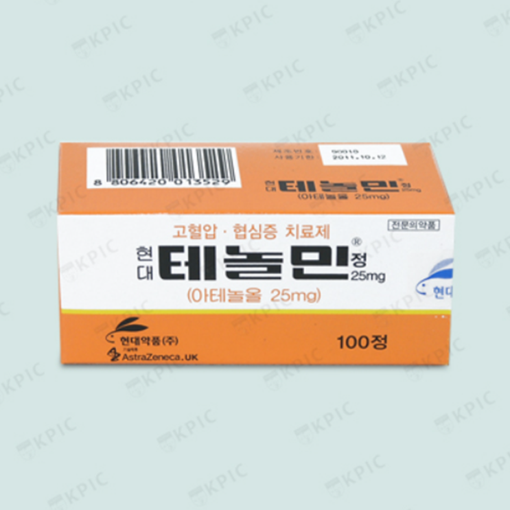 현대테놀민정 25mg, 꼭 알아야할 내용들(효능/복용법/부작용/주의사항) 현대테놀민정 25mg, 꼭 알아야할 내용들(효능/복용법/부작용/주의사항)