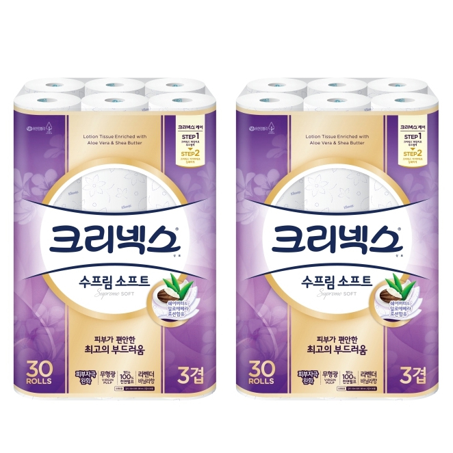 요즘 인기있는 크리넥스 수프림소프트 천연펄프 3겹 롤화장지 30m, 30롤, 2팩 추천합니다 요즘 인기있는 크리넥스 수프림소프트 천연펄프 3겹 롤화장지 30m, 30롤, 2팩 추천합니다