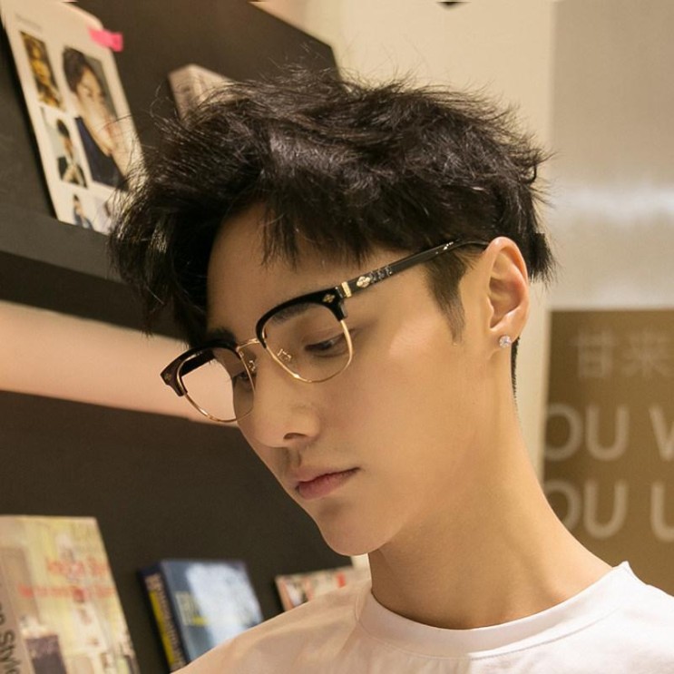 많이 찾는 Teng Gong 남자패션안경 디자인 안경테 뿔테안경 반무테 안경 좋아요
