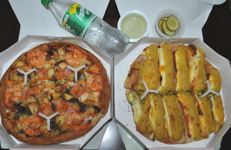 청년피자 하계공릉점 청피스틱세트 매드쉬림프피자 고구마크림치즈스틱맛본후기