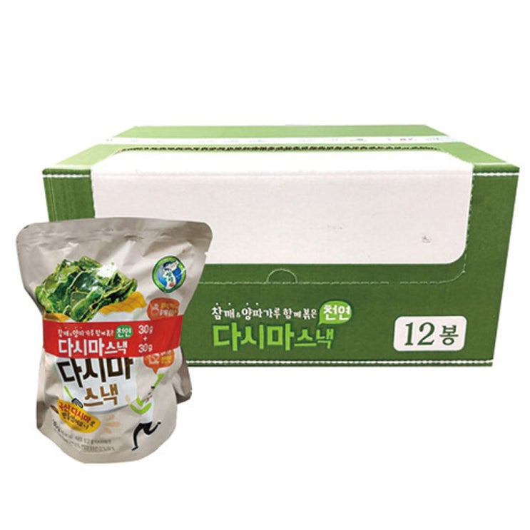 후기가 정말 좋은 성경식품 참 다시마 스낵 30g + 30g, 60g, 12개입 좋아요