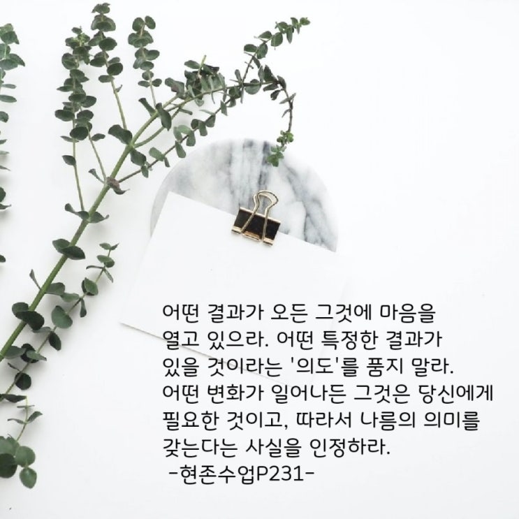 현존수업 6주차를 보냅니다.