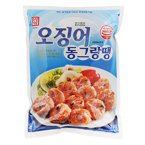 인기 급상승인 한성 오징어동그랑땡1kg한성, 오징어동그랑땡1kg/한성, 1개 ···