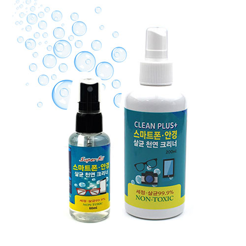 잘나가는 슈퍼올 천연 렌즈 살균세정 클리너 스프레이, 1개, 60ml+200ml 좋아요 잘나가는 슈퍼올 천연 렌즈 살균세정 클리너 스프레이, 1개, 60ml+200ml 좋아요