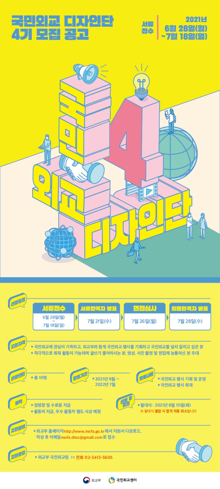 [대학생 대외활동] 국민외교 디자인단 4기 모집!