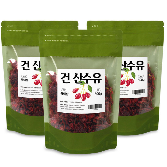 선호도 좋은 참좋은데이 구례 산수유 열매 건산수유 말린 국내산 산수유차 사포닌 코르닌 500g 3봉지 추천합니다 선호도 좋은 참좋은데이 구례 산수유 열매 건산수유 말린 국내산 산수유차 사포닌 코르닌 500g 3봉지 추천합니다
