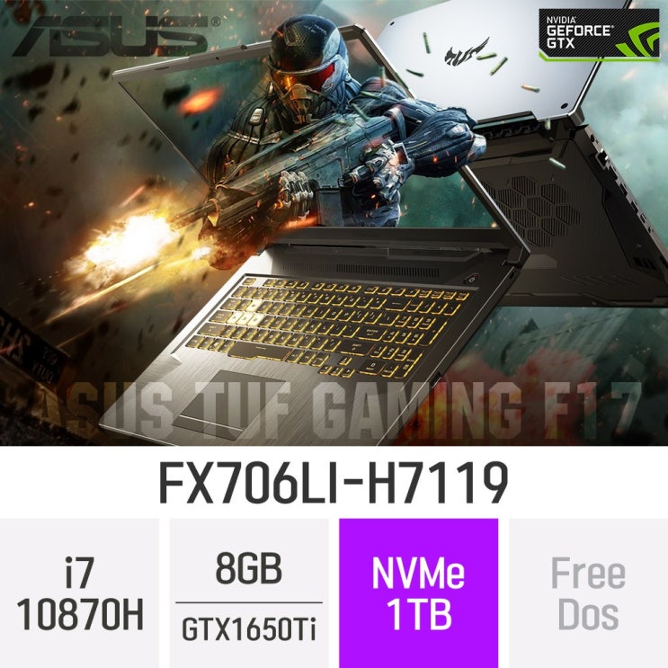 선택고민 해결 ASUS 게이밍 노트북 TUF Gaming F17 FX706LI-H7119, 8GB, 1TB, 윈도우 미포함 추천합니다