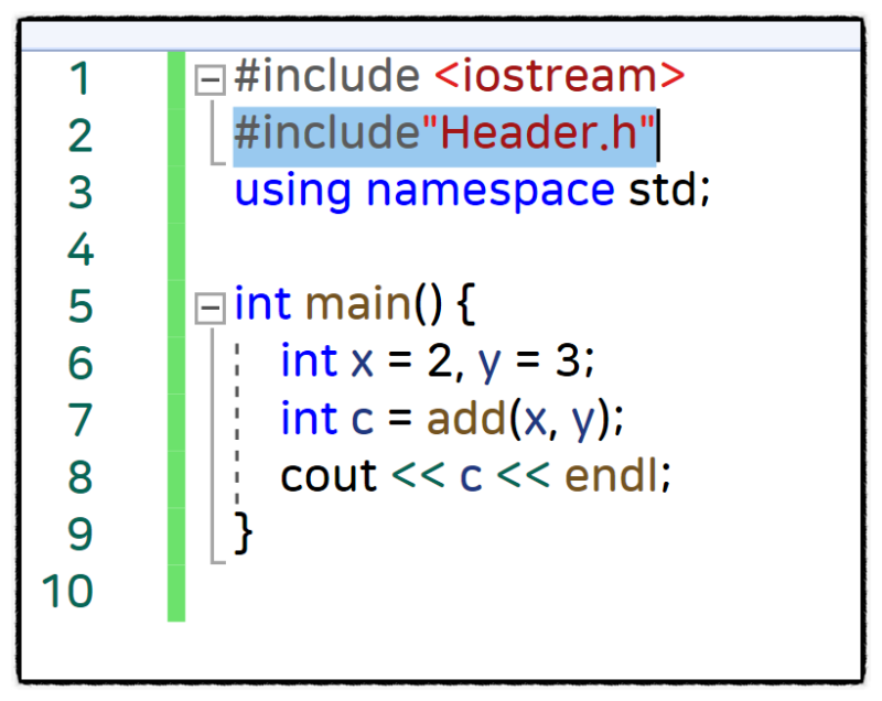 c++ 기초 헤더파일 만들기 실습 #include