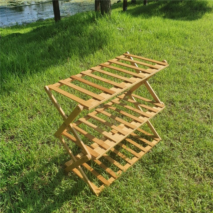 잘나가는 라파무역 캠핑참나무쉘프 캠핑선반 수납 다용도선반, 1개, 3단50cm ··· 잘나가는 라파무역 캠핑참나무쉘프 캠핑선반 수납 다용도선반, 1개, 3단50cm ···