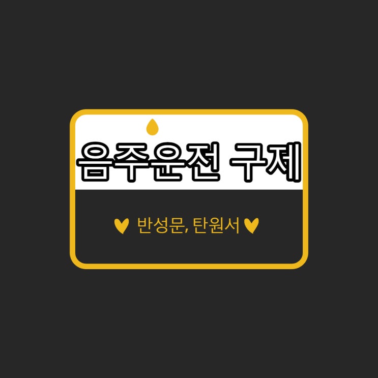  대전 음주운전 구제가 필요한가요?(대전행정사)