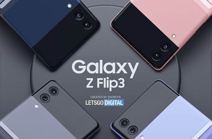 삼성 갤럭시 Z 플립3 Galaxy Z Flip 3 디자인 360 3D 랜더링 출시일 컬러 사양 가격 정보