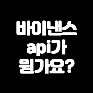  바이낸스 api가 뭔가요?