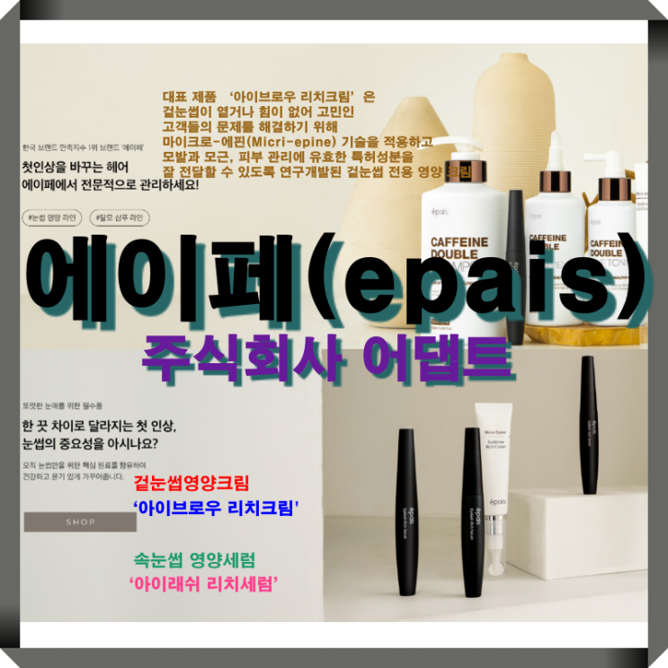  [에이페(epais) / 주식회사 어댑트] 탈모 완화에 도움을 주는 기능성 샴푸