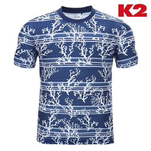 인기 급상승인 K2 [K2] 남성 VACANCE 바캉스 프린트 반팔 라운드 티셔츠 KMM19269_N4 ···