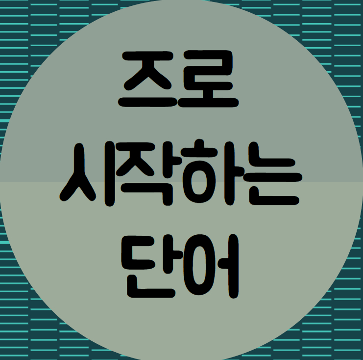  즈로 시작하는 단어 뭐가 있을까?
